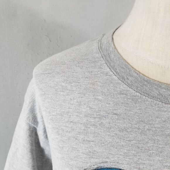 Disney Mickey Mouse shirt men's large gray double side cotton Catroon drawing - Picture 6 of 10